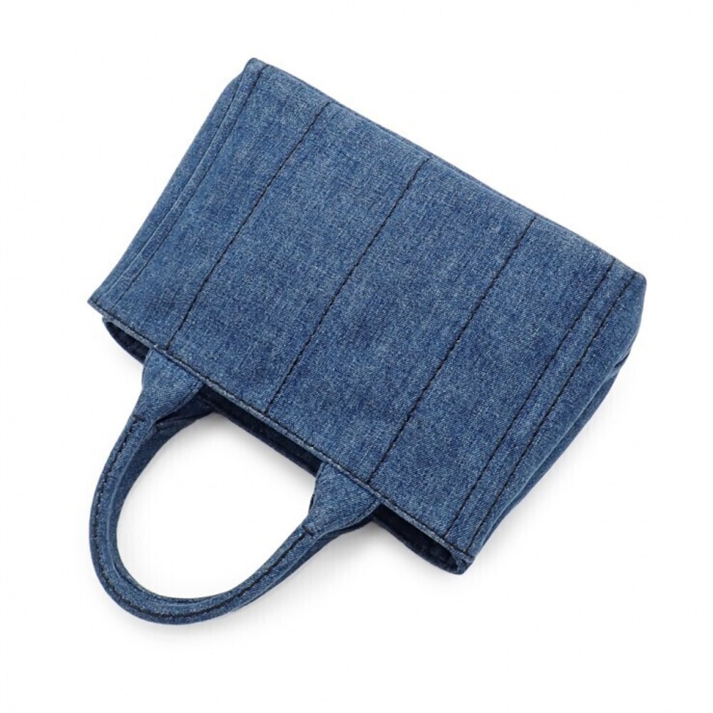 PRADA Canapa bag handbag shoulder denim blue - Picture 3 of 10